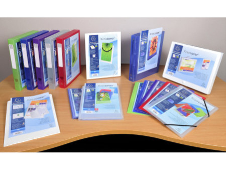 EXACOMPTA Boîte de classement Kreacover, A4, PP, 40 mm, bleu
