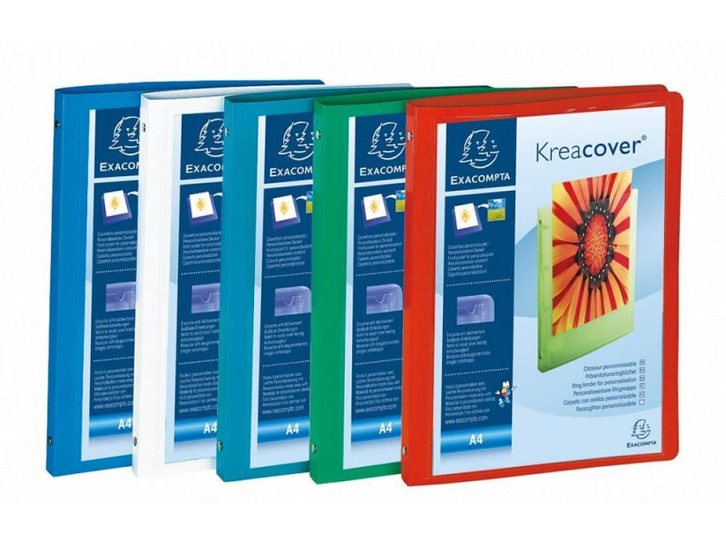 EXACOMPTA Classeur personnalisable Kreacover, PP, A4,assorti