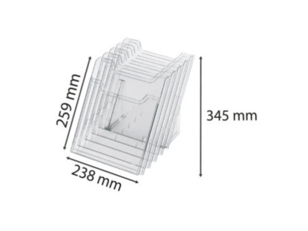 EXACOMPTA Porte-brochures de table, A4 portrait, transparent