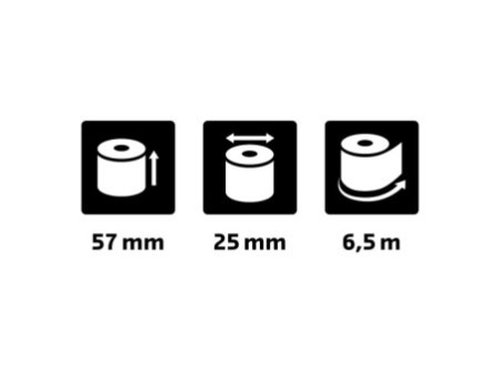 EXACOMPTA Bobine pour caisse, 57 mm x 6,5 mm, extra blanc