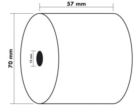 EXACOMPTA Bobine pour caisses, 57 mm x 40 m x 12 mm