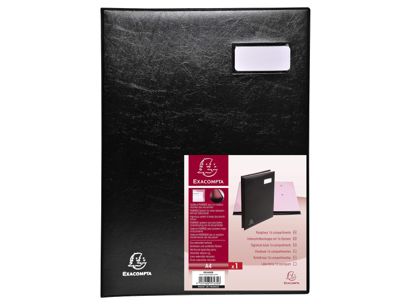EXACOMPTA Parapheur, A4, 16 compartiments, noir