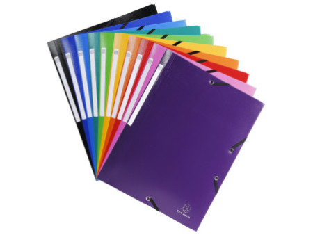 EXACOMPTA Chemise à élastiques, A4, PP, assorti