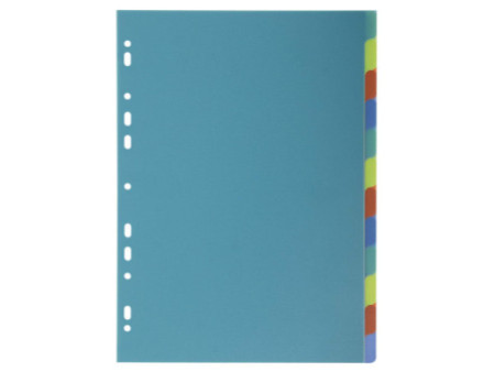 EXACOMPTA Intercalaires en plastique, uni, A4, 12 touches