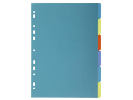 EXACOMPTA Intercalaires en plastique, uni, A4, 6 touches