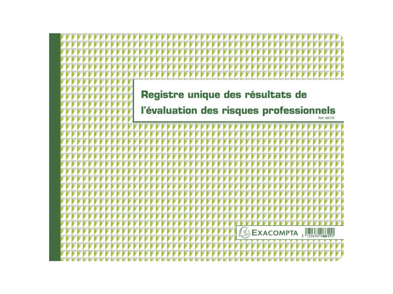 EXACOMPTA Piqûre 'Registre unique des résultats de ...