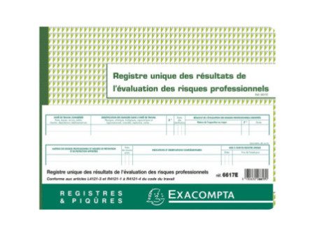 EXACOMPTA Piqûre 'Registre unique des résultats de ...
