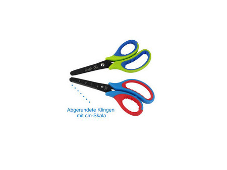 Läufer Ciseaux de bricolage ergonomiques,L: 130mm,bleu/rouge