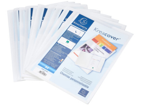 EXACOMPTA Chemise à élastiques Kreacover PP, A4, transparent