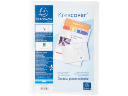 EXACOMPTA Chemise à élastiques Kreacover PP, A4, transparent