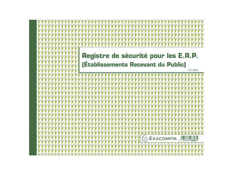 EXACOMPTA Piqûre 'Registre de sécurité pour les E.R.P.'