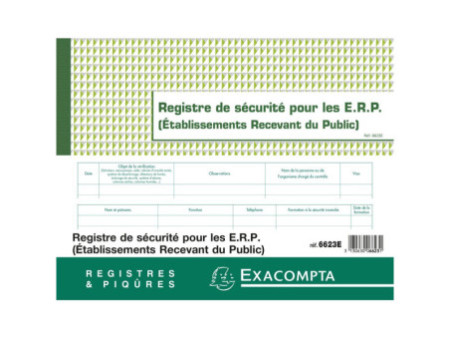 EXACOMPTA Piqûre 'Registre de sécurité pour les E.R.P.'