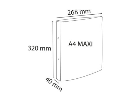 EXACOMPTA Classeur rigide Opaque, PP, A4, 2 anneaux, noir