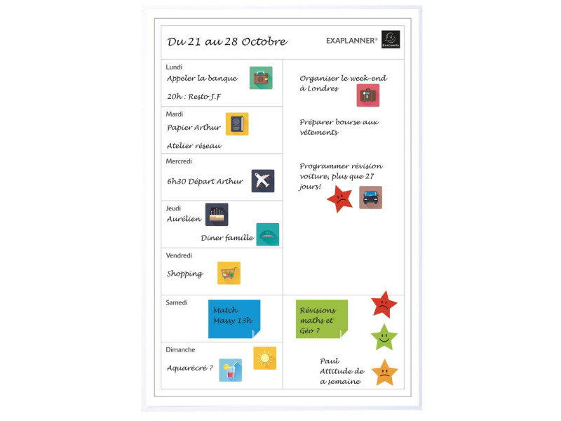 EXACOMPTA Planning magnétique Perso Exaplanner