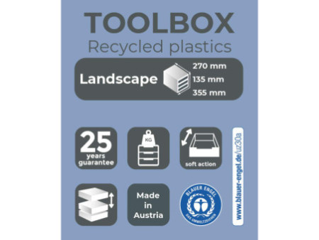 EXACOMPTA Module de classement TOOLBOX MAXI, 3 tiroirs