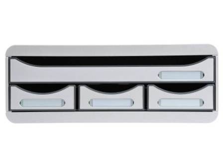 EXACOMPTA Module de classement TOOLBOX MINI, 4 tiroirs, gris
