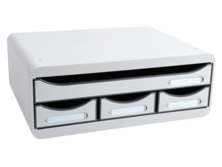 EXACOMPTA Module de classement TOOLBOX MINI, 4 tiroirs, gris