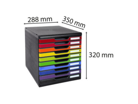EXACOMPTA Module de classement MODULO A4, 10 tiroirs