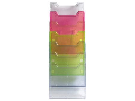 EXACOMPTA Trieur mural, format A4, 6 compartiments, arlequin
