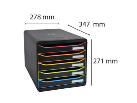 EXACOMPTA Module de classement BIG-BOX PLUS, 5 tiroirs,