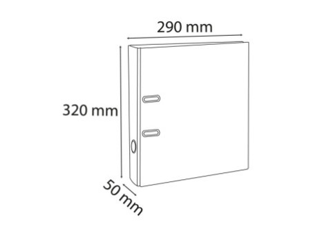 EXACOMPTA Classeur à levier PVC Premium, A4, 50 mm, gris