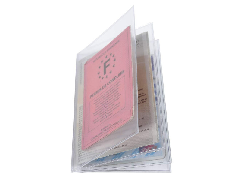EXACOMPTA Etui de protection, PVC, 4 volets, 88 x 138 mm
