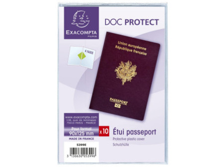 EXACOMPTA Etui de poche, PVC, 2 volets, 0,20 mm, 90 x 125 mm