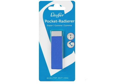 Läufer Gomme en plastique Pocket 2, bleu