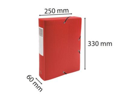 EXACOMPTA Boîte de classement Opaque, PP, 60 mm, rouge