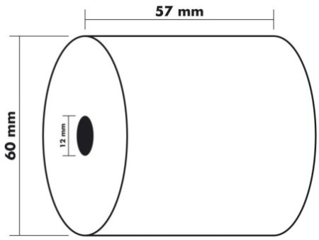 EXACOMPTA Bobine thermique pour caisse, 57 mm x 44 m