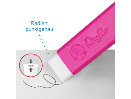 Läufer Gomme en plastique Pocket 2, rose