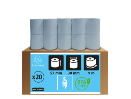 EXACOMPTA Bobine thermique Safecontact, 57 mm x 9 m, gris-