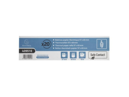 EXACOMPTA Bobine thermique Safecontact, 57 mm x 18 m, gris-