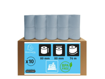 EXACOMPTA Bobine thermique Safecontact, 80 mm x 44 m, gris-