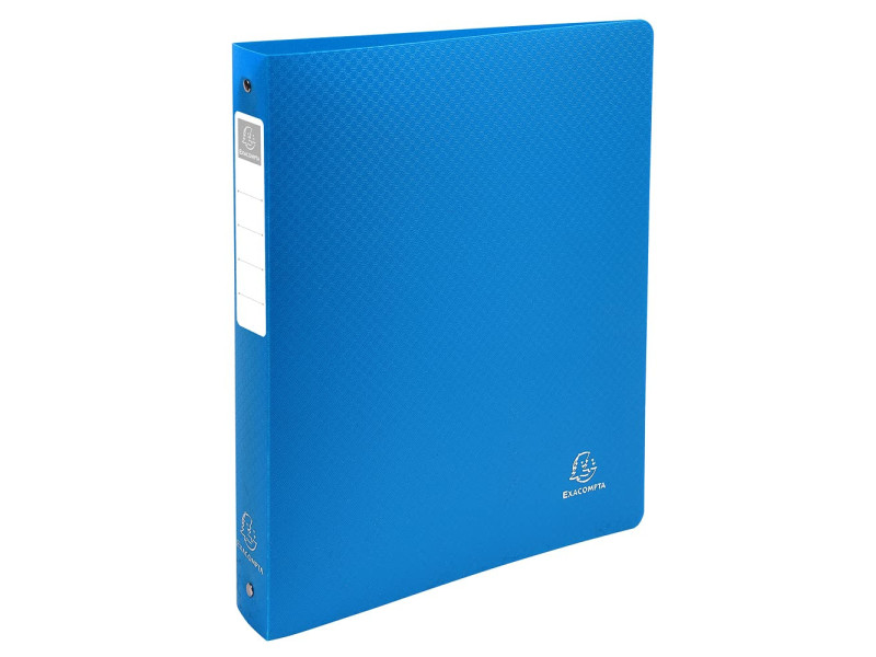 EXACOMPTA Classeur rigide Opaque, PP, A4, 4 anneaux, bleu