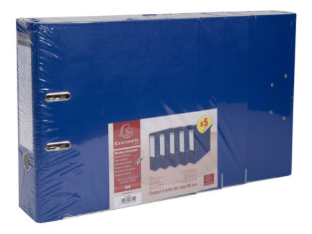 EXACOMPTA Classeur à levier Premium, A4, 80 mm, bleu foncé