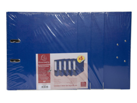 EXACOMPTA Classeur à levier Premium, A4, 80 mm, bleu foncé