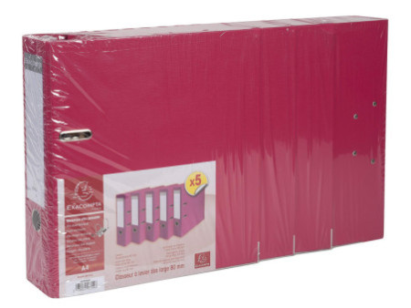 EXACOMPTA Classeur à levier Premium, A4, 80 mm, framboise