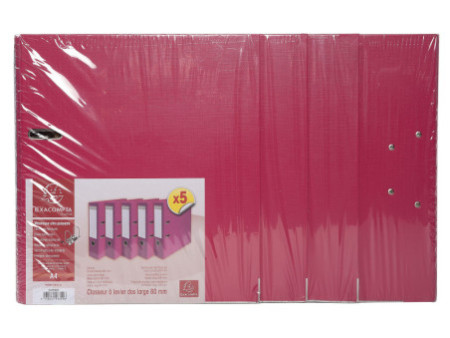 EXACOMPTA Classeur à levier Premium, A4, 80 mm, framboise
