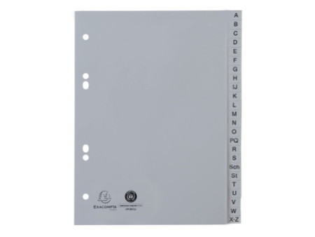EXACOMPTA Intercalaire en plastique, A-Z, A5, 24 touches
