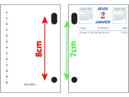 Exacompta Bloc de bureau Bloc-Pratic, 2026, date à droite