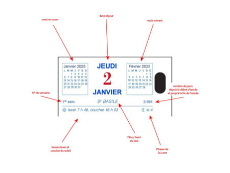 Exacompta Bloc de bureau Bloc-Pratic, 2026, date à droite