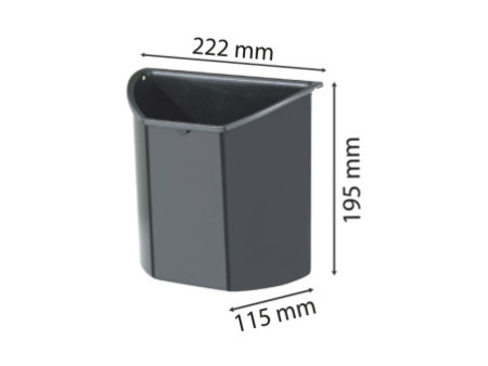 EXACOMPTA Compartiment, semi-circulaire, anthracite