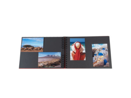 EXACOMPTA Album photos à spirales MILANO 320 x 220 mm, rouge