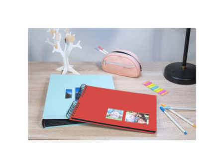 EXACOMPTA Album photos à spirales MILANO 320 x 220 mm, rouge