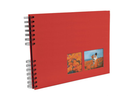 EXACOMPTA Album photos à spirales MILANO 320 x 220 mm, rouge