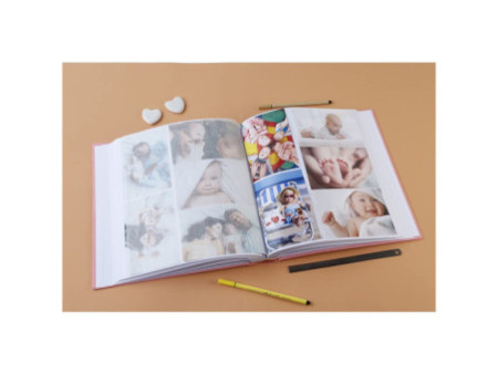 EXACOMPTA Album photos livre LAPIN TEDDY, 290 x 320 mm, rose