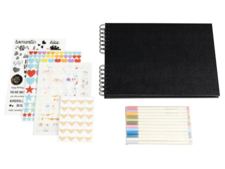 EXACOMPTA Kit de scrapbooking SCRAP ADDICT, noir