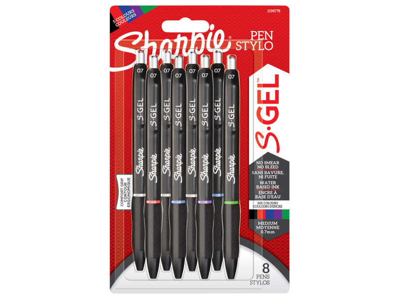 Sharpie Stylo roller à encre gel S-GEL, blister, assorti