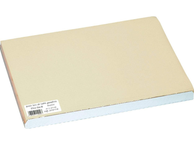 PROnappe Set de table jetable, 400 x 300 mm, ivoire